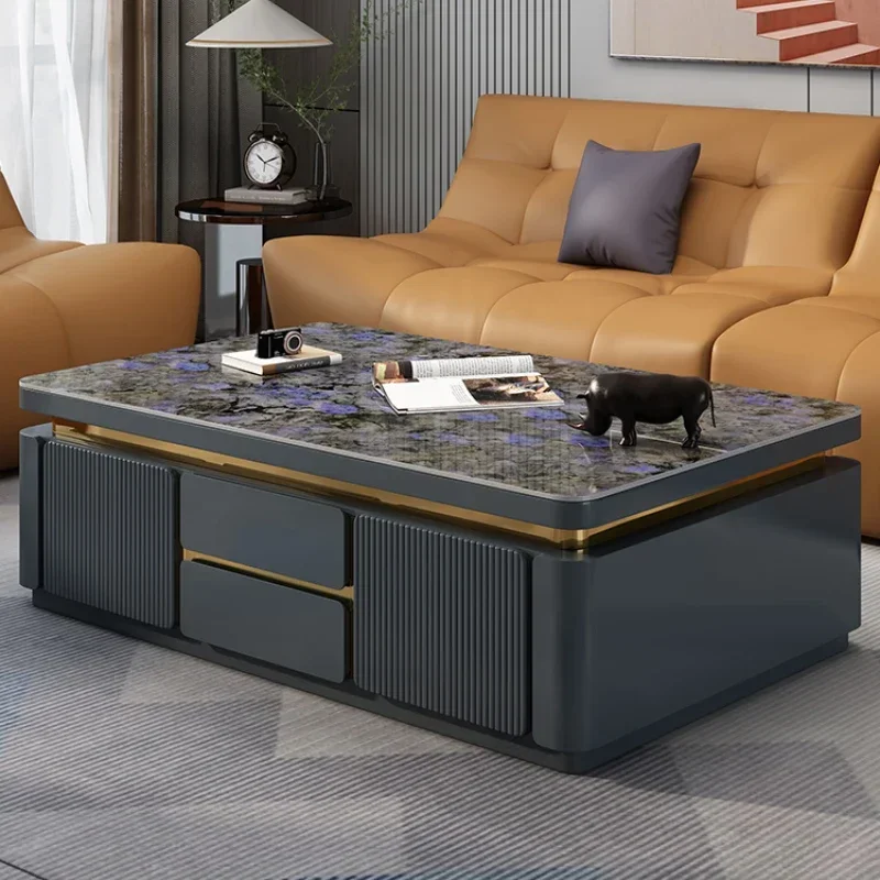 

Drawers Storage Coffee Table Modern Aesthetic Solid Wood Space Saving Coffee Table Living Room Mesa Auxiliar Home Furniture