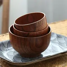 Wooden Japanese Style Food Bowl #3