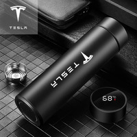 304 Stainless Steel Portable Car smart Thermos bottle with temperature display For TESLA MODEL X S 3 Y Car Emblem Accessories