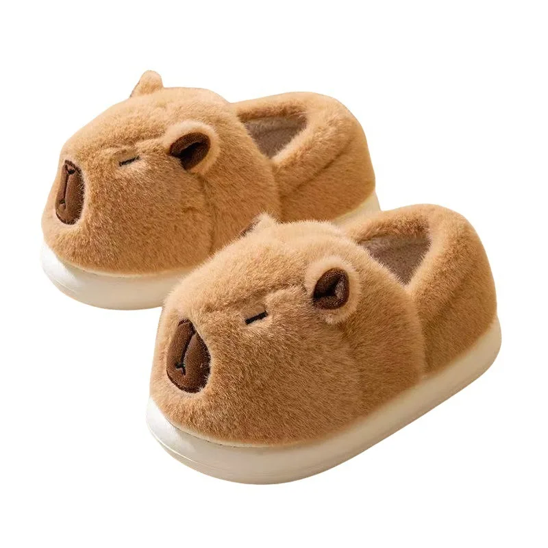 شباشب من الأمام، شباشب منزلية حرارية لطيفة، شباشب مريحة منفوشة للزوجين غير قابلة للانزلاق للرجال والنساء