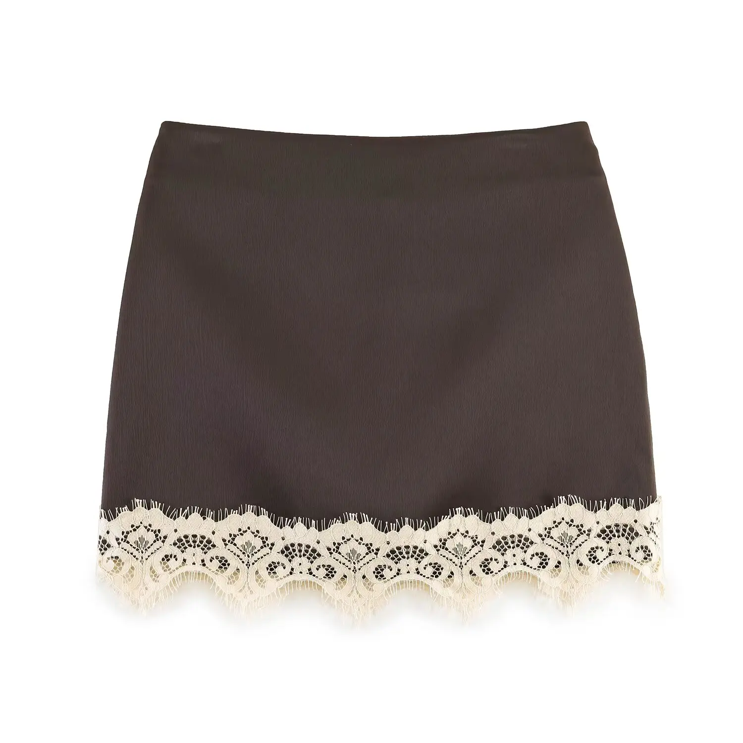 BSAY Modische Hosenröcke Frühling Sommer Neue Damen-Rockhose mit Spitzenbesatz Hohe Taille A-Linie Kurzer Rock Schicke Damen-Streetwear Culottes – Detail 5