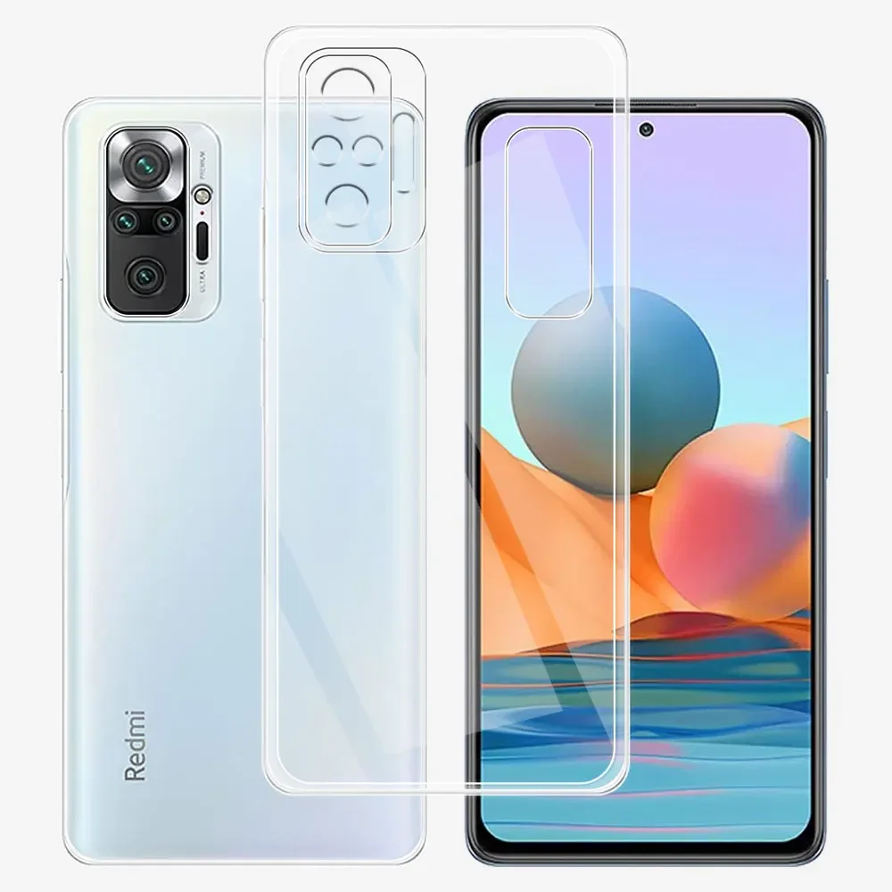 For Xiaomi Redmi Note 10 Pro Case Ultra Thin Silicone Soft Phone Case For Redmi Note10 Clear Cover Funda Redmi Note 10S 10T 5G