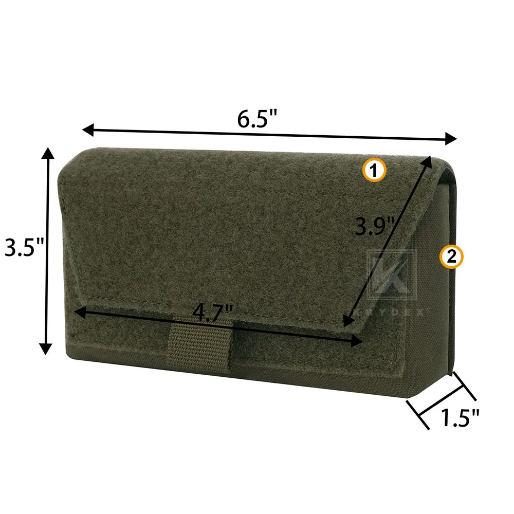 Imagem -06 - Krydex-tactical Molle Shell Munição Pouch Bala Removível Suporte da Bateria Bolsa de Celular Tiro Caça Acessórios