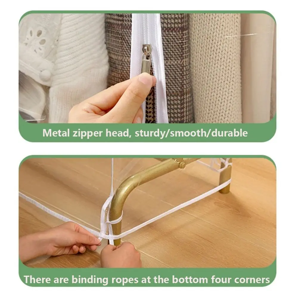 Hanging Floor Clothes Hanger Dust Cover Large Moisture-proof Hanging Clothes Bag Waterproof Translucent