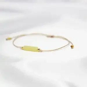 Lemon jade tube crystal topaz bracelet Boyfriend Gift Summer adjustable bracelet