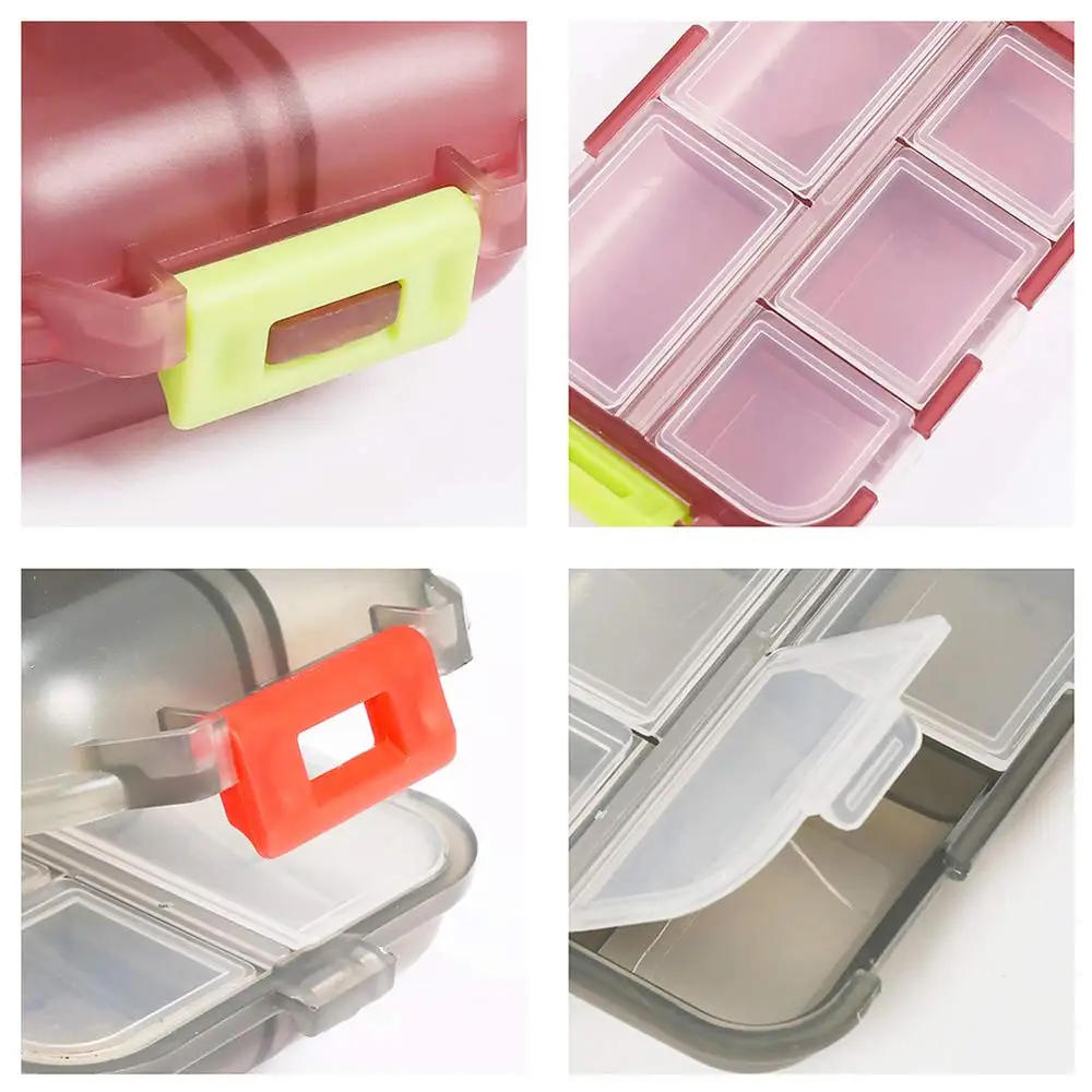 6 عبوات من علب حبوب الدواء، صندوق منظم حبوب الدواء الصغيرة، منظم حبوب السفر الأسبوعي، حامل علبة حبوب الدواء، صندوق حاوية بلاستيكي مقاوم للماء #3