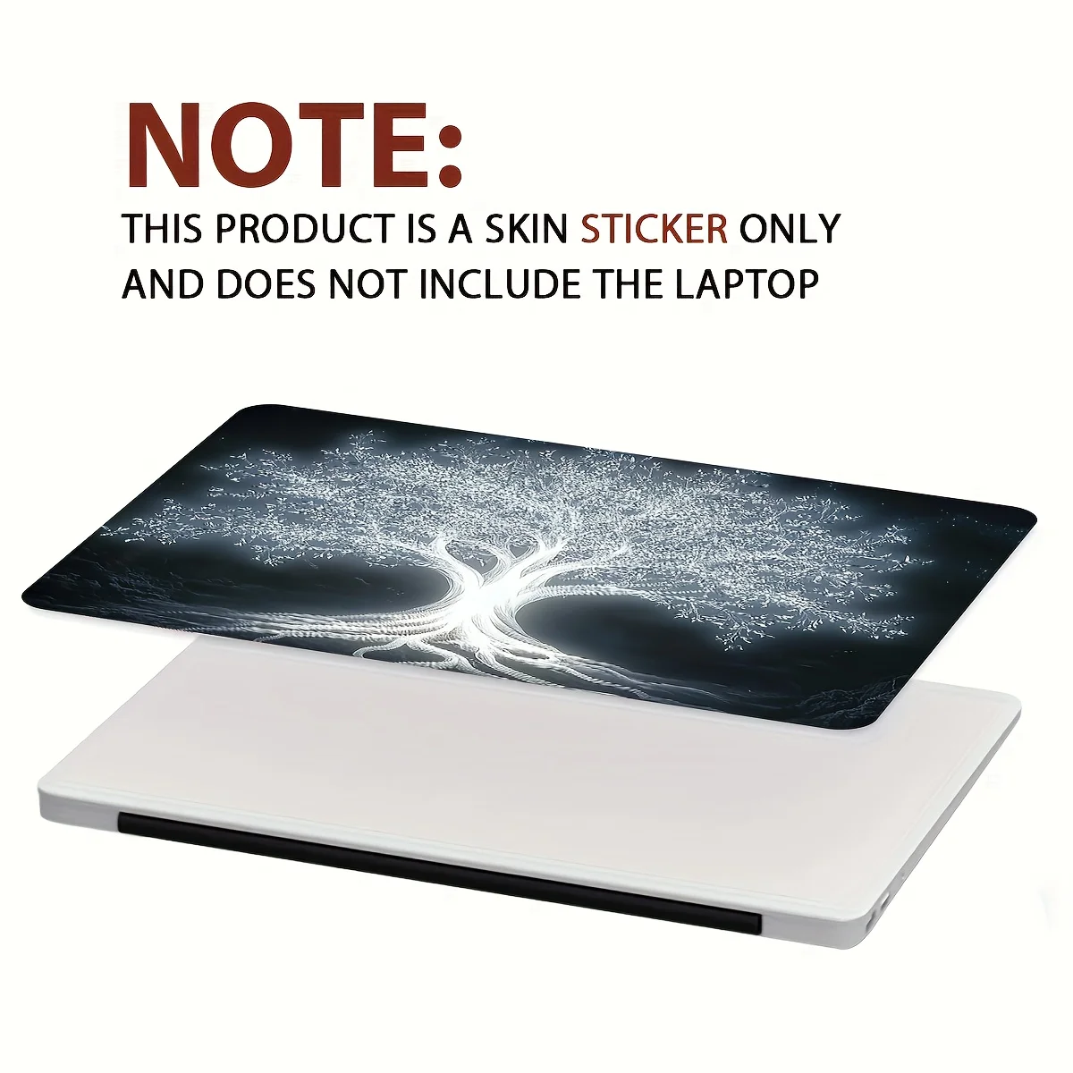 Vinyl Laptop Case Ginkgo Tree Sticker 2pcs Scratch resistant DIY Art Case for HP Dell Lenovo Apple ASUS Laptops Self-adhesive