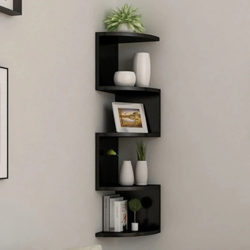 Wooden Corner Shelf Space-Saving Floating Display Stand for Plants Books and Kitchen Accessories Ideal Home Organizer for Living