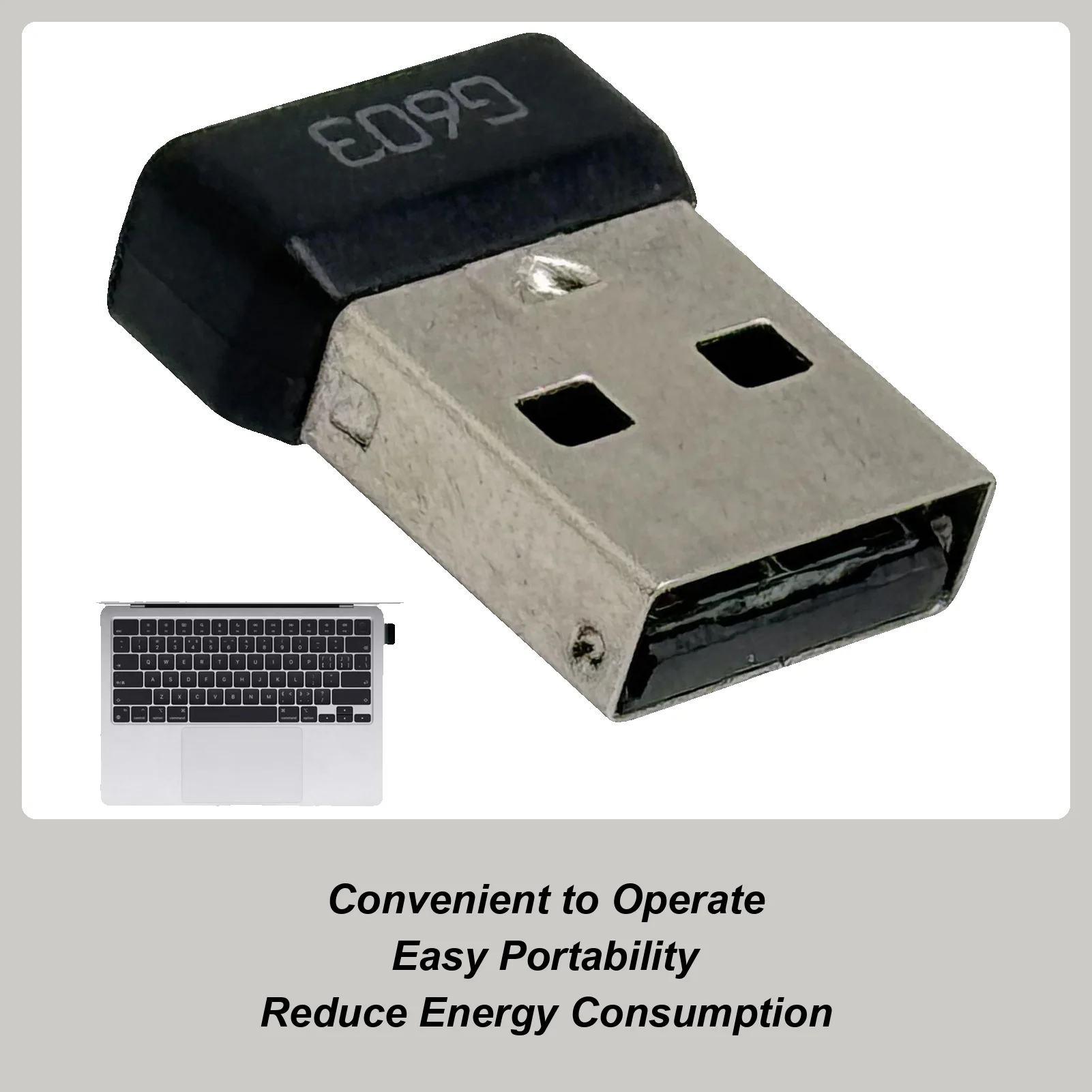 

For Logitech G603 USB Receiver For Wireless USB Replacement Adapter Portable Low-Latency Plug And Play Adapter For Computer Game