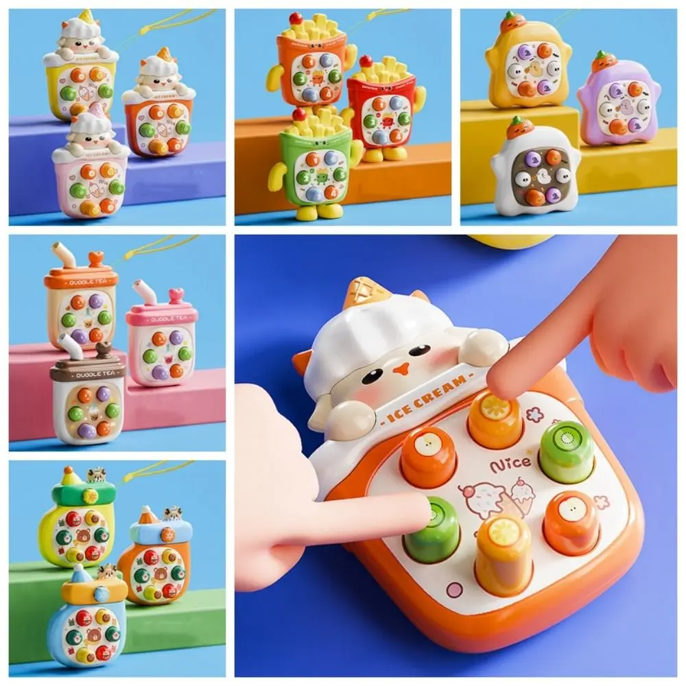 Educational Happy Groundhog Children's Relaxation Colors Randomized Fast Push Game Self Care Whack Mole Game Girls