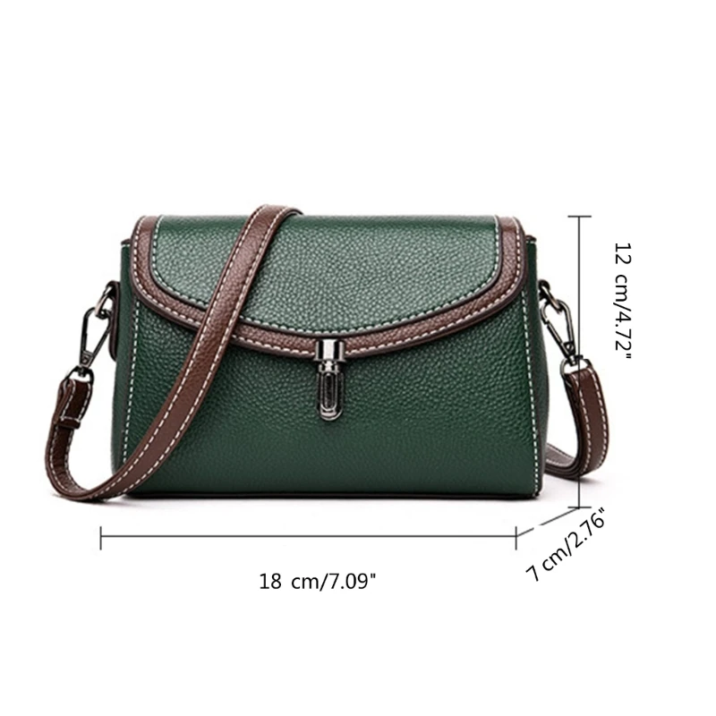 Women Elegant All-match Shoulder Bag with Adjustable Strap Solid Color PU Large Capacity Crossbody Phone Bag for Office Shopping