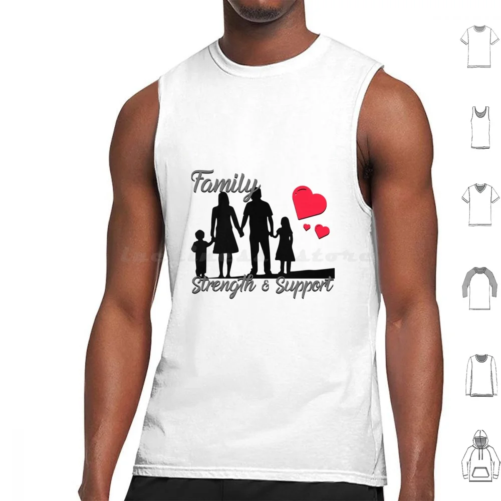Camisetas sin mangas con estampado de fuerza y soporte familiar, algodón, familia, lindo, divertido, Retro, Vintage, campamento, amor, Airstream, senderismo, carretera