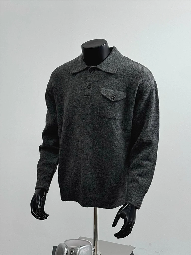 

Men's Oversized American Retro Knitwear Crew Ne Thiened Loose Sweater Casual Sle Winter Faionable Outerwear