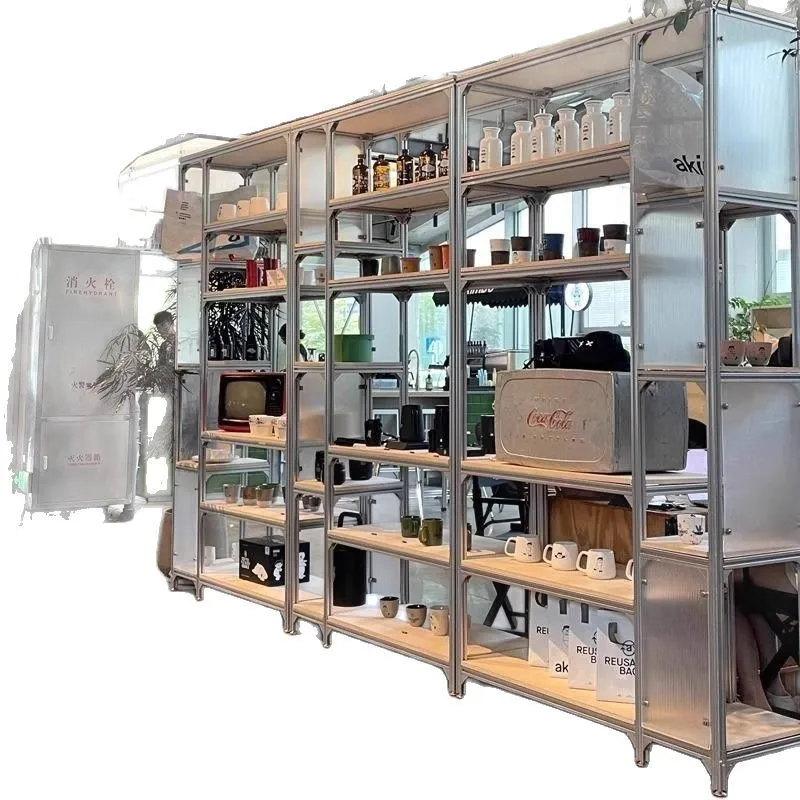 

Simple Modern Ocean Panel Display Stand Mall Supermarket Aluminum Profile Goods Household Storage Storage