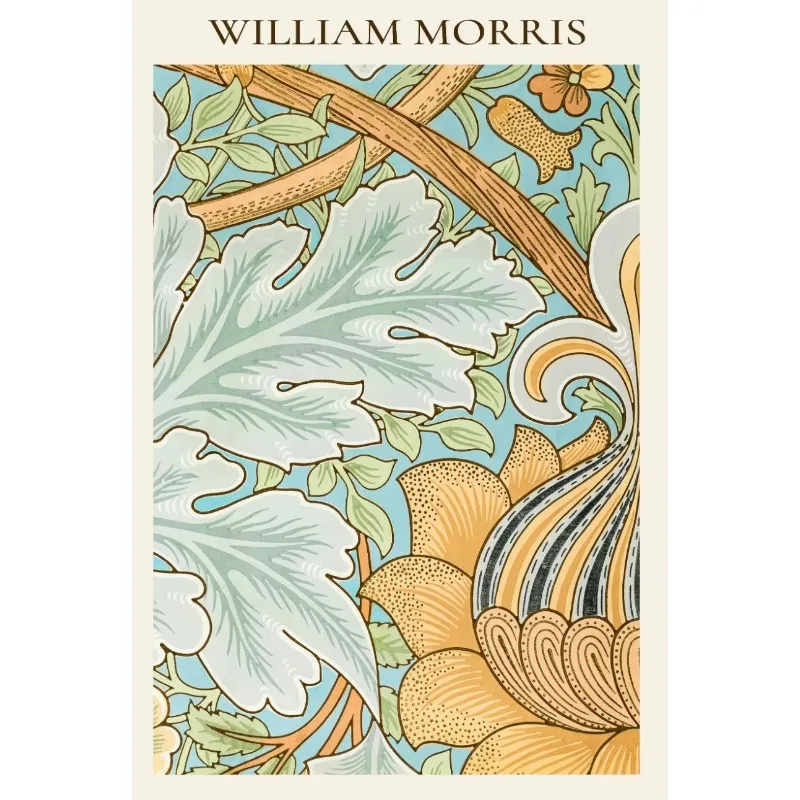 Abstract William Morris Flower Leaf Bird Canvas Painting Nordic Posters And Prints Wall Art Pictures For Living Room Home Dec