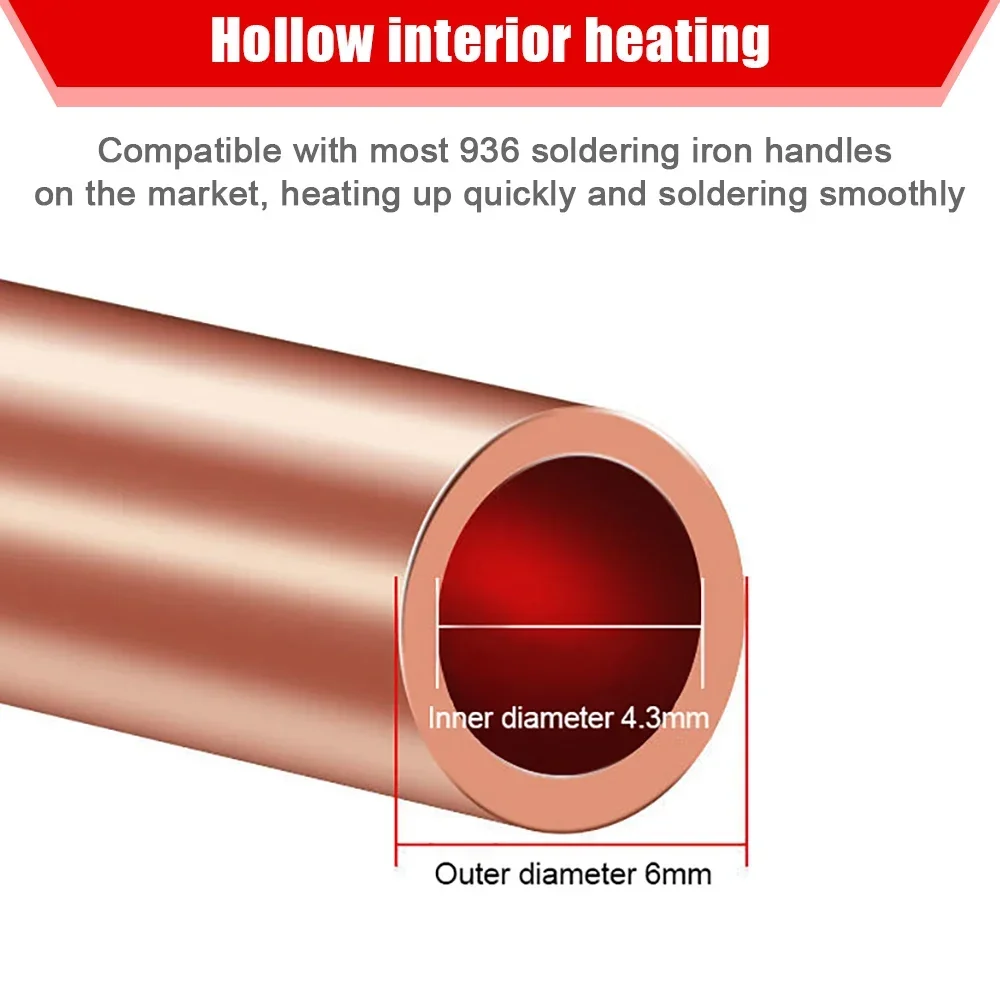 10/5ชิ้น/ล็อต900M-T ทองแดงบริสุทธิ์หัวแร้งบัดกรีปราศจากตะกั่วหัวแร้งชุดเครื่องมือบัดกรี BGA