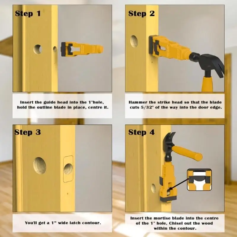 

652F Multiurpose Door Latches Installation Aid ABS Plastic Sturdy Design Latches Tool