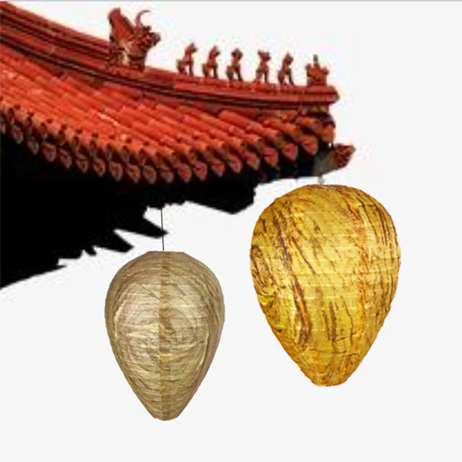 1/4pcs Wasp Lantern Nest Decoy Fake Beehive Hanging Repellent Natural Insect Trap accessorio impermeabile Outdoor Fake Wasp Nest