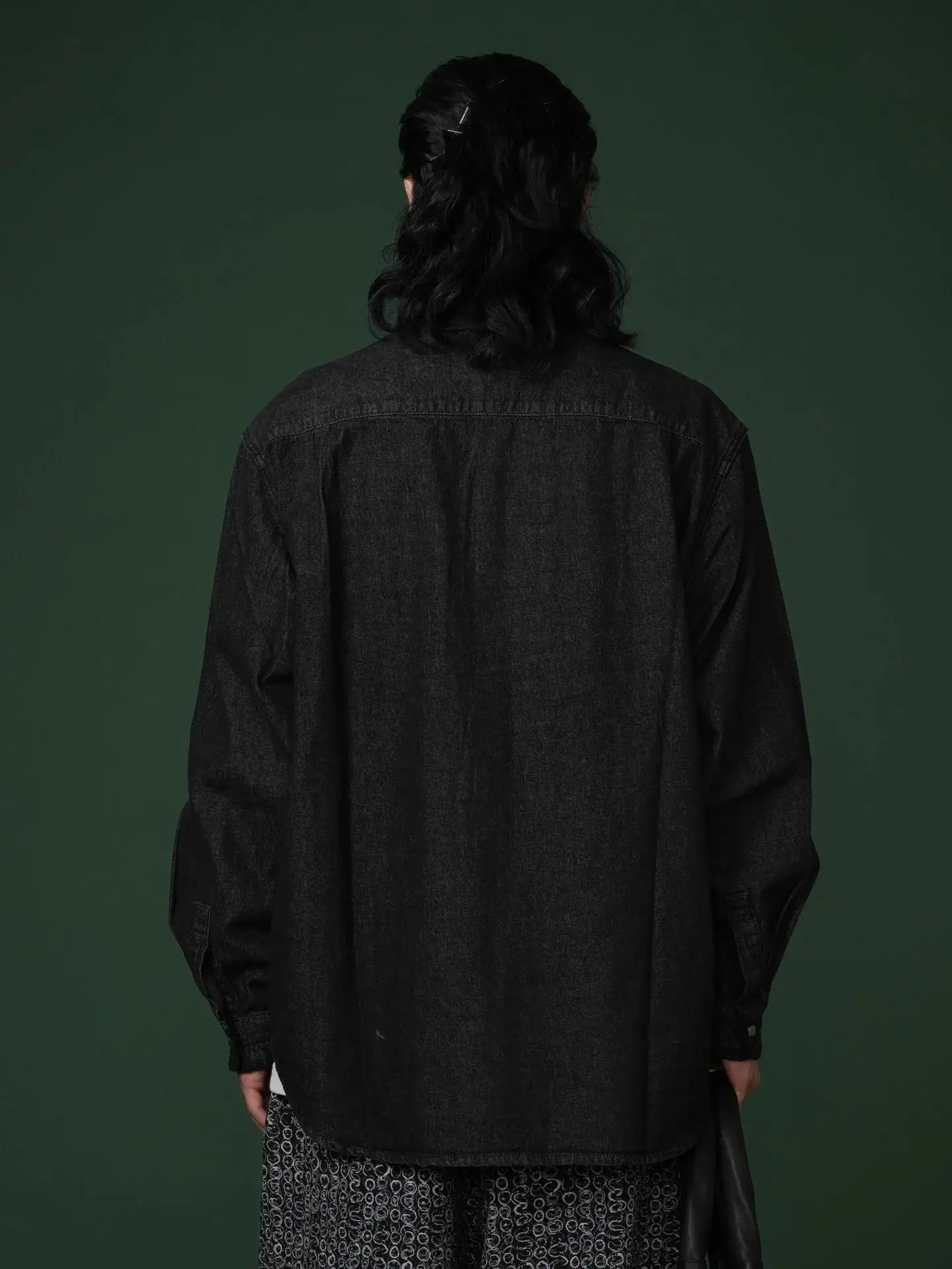 Autumn new product - classic style wide-fit Japanese retro washed denim workwear-style casual shirt jacket for couples