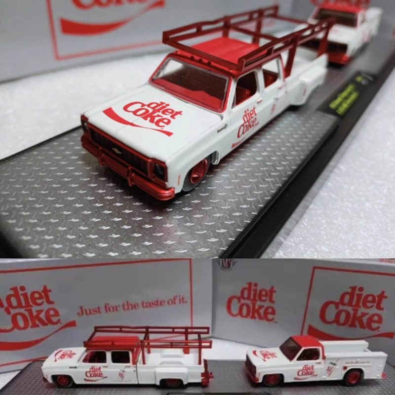 M2 1/64 Cheyenne Super 1973/GMC Sierra Grande 1975 Alloy Car Model Static Collection Decorated Holiday Gift