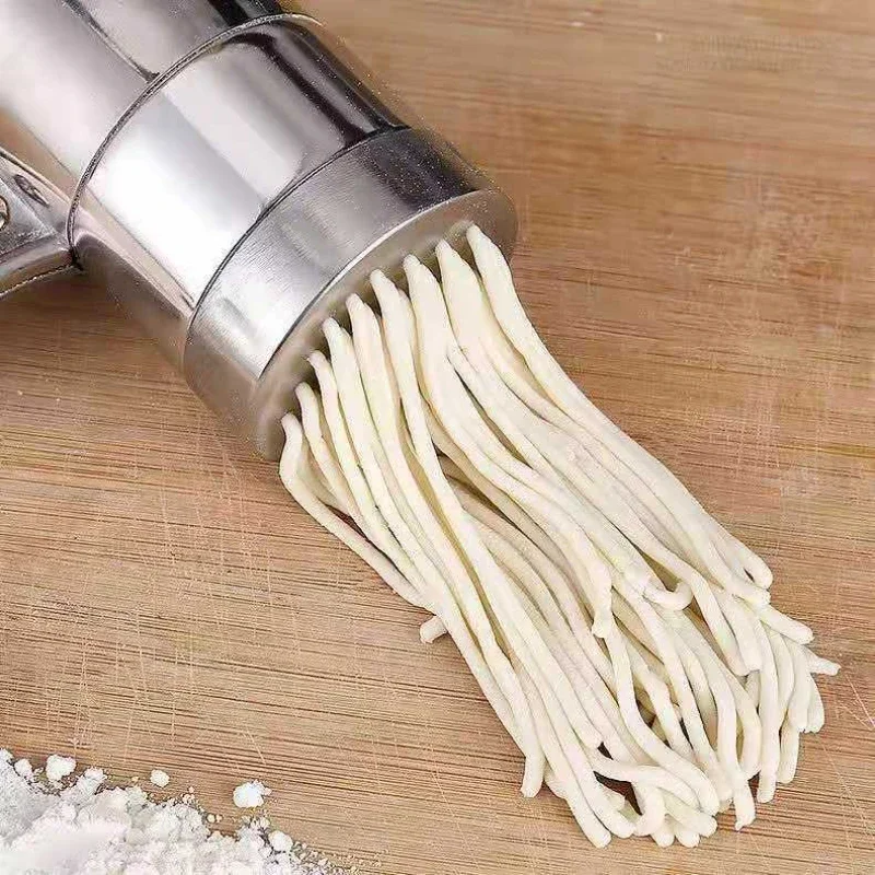 

2/5 Mould Stainless Steel Manual Noodle Maker Fresh Press Pasta Cookware Making Spaghetti New Kitchen Tools Small Noodle Press