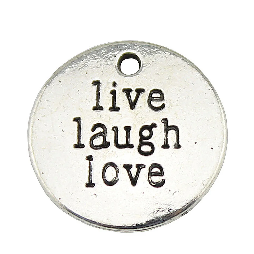 10pcs/lot Live Laugh Love Charms For Jewelry Making Women Accessories