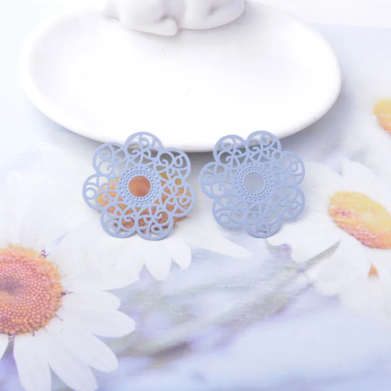 20 Stück AB3896 Messing-Filigran-Schmuckanhänger, gold-schwarze Anhänger-Verbinder, DIY-Zubehör für Damenohrringe und Halsketten – Detail 10
