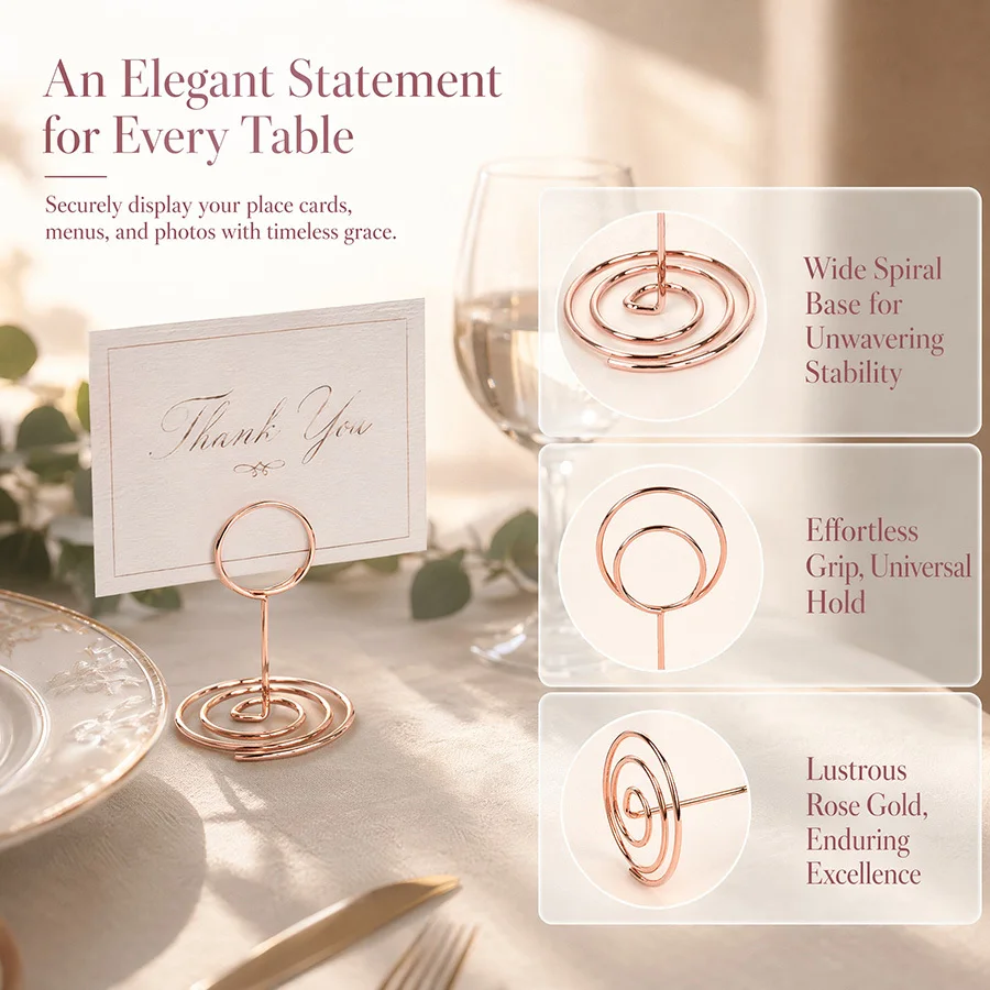 10Pcs Metal Memo Holders, 3 Colors Peacock Base, Tabletop Clips for Wedding Birthday Party Photo Display