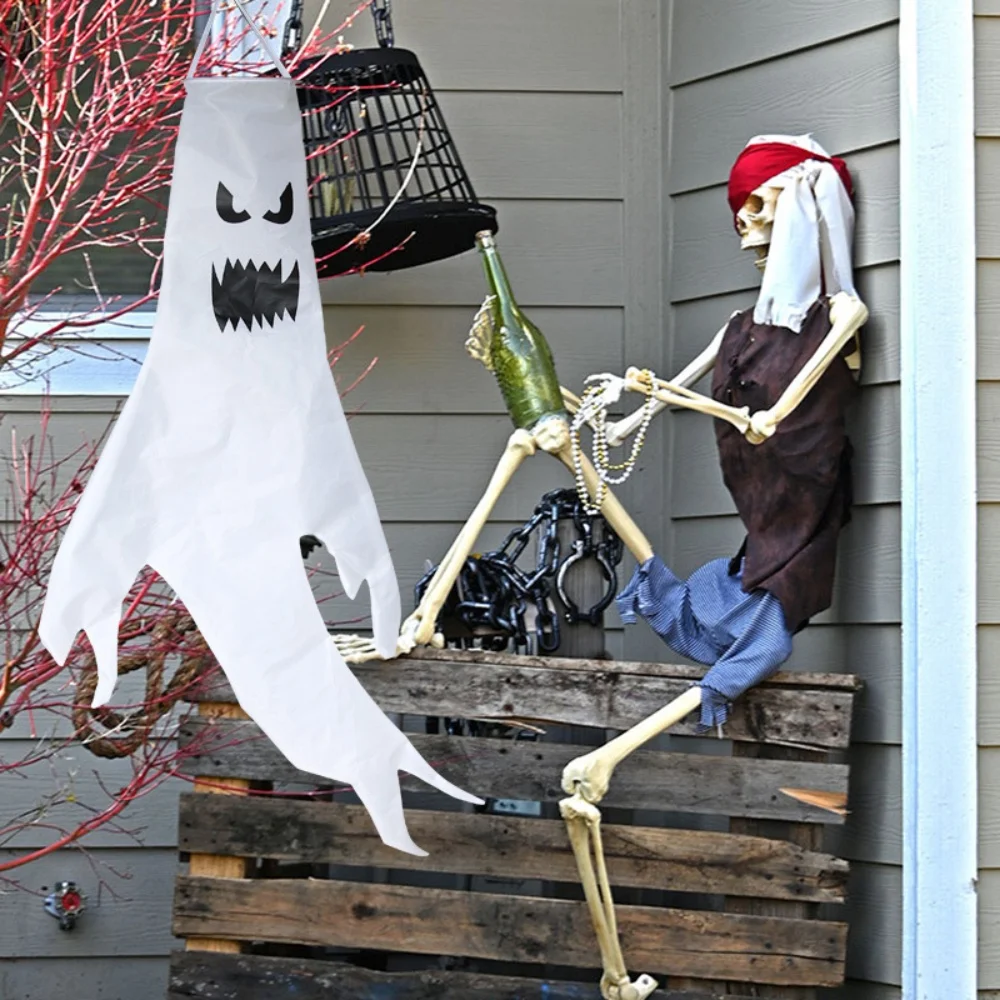 

【Halloween Wind Tunnel Ghost Decor】Scary Hanging Demon Ghost Venue Decoration Prop Indoor & Outdoor Party Pendant