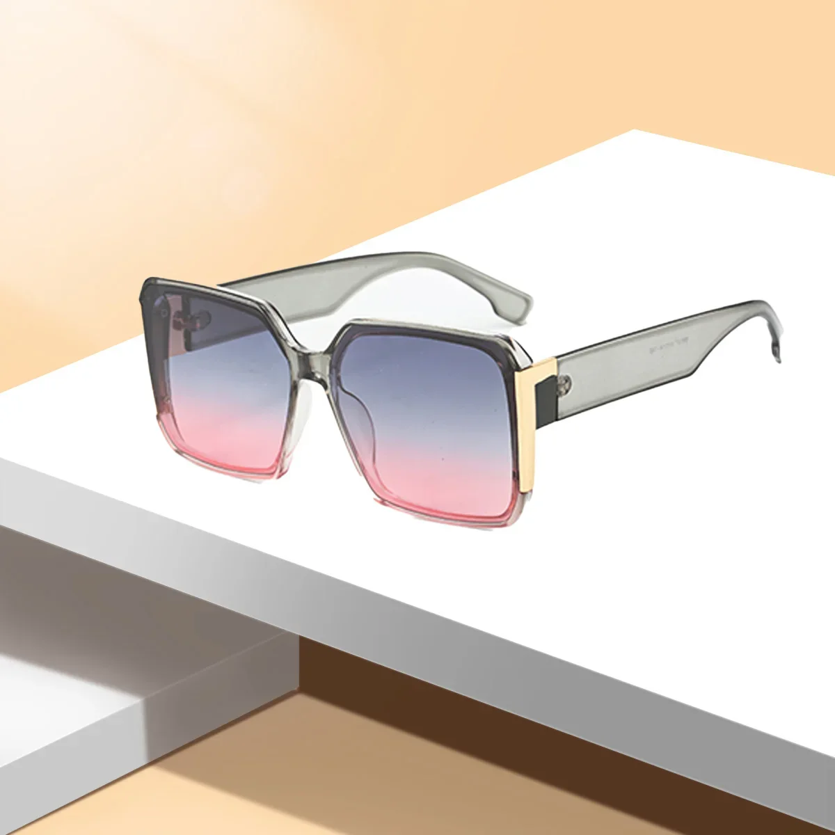 Vintage Men Women Big Sunglasses Men Square Shades Brand Designer Unisex Sun Glasses Black Lense Male Female Sunglasses UV400