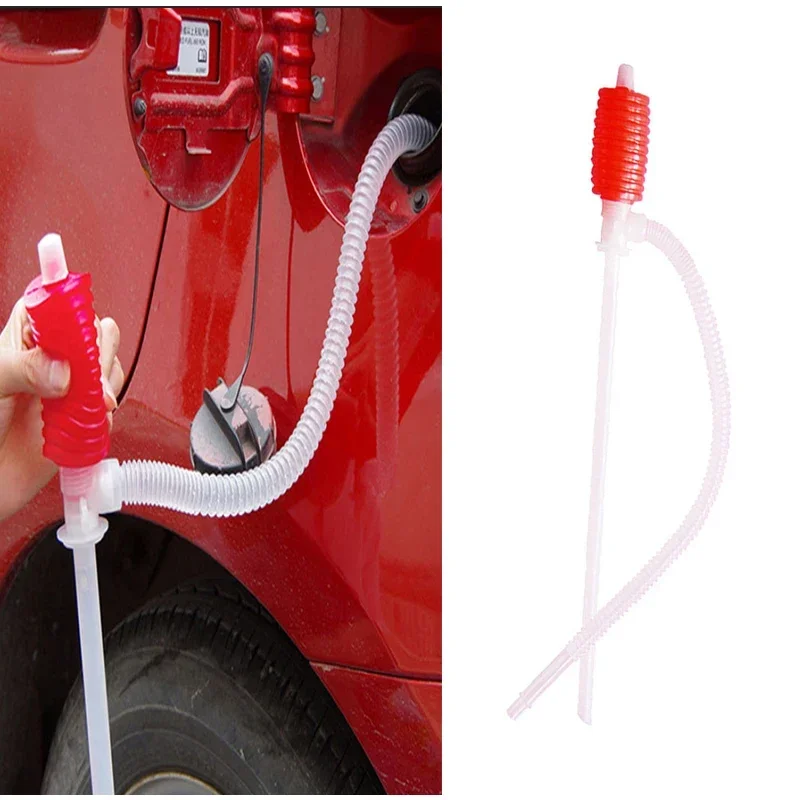 2PCS Car Gas Pump Manual Plastic Pump Plastic Chemical Oil Pump with Hose Sealed No Leak Emergency Car  Accessories