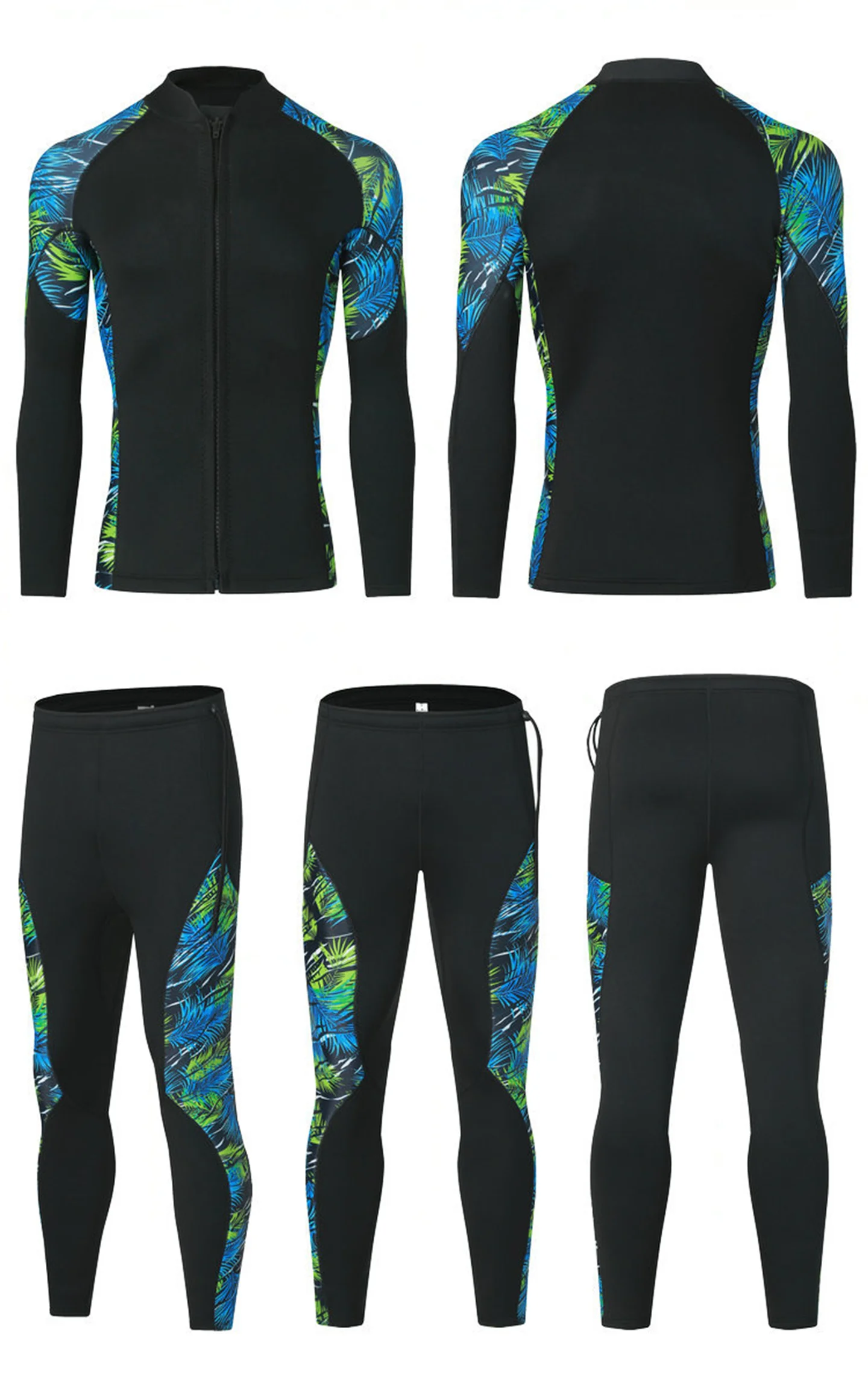 3-mm-Neopren-Oberteil und -Hose für Herren und Damen, getrennter Thermobadeanzug zum Tauchen, Surfen, Schnorcheln und Speerfischen. – Detail 13