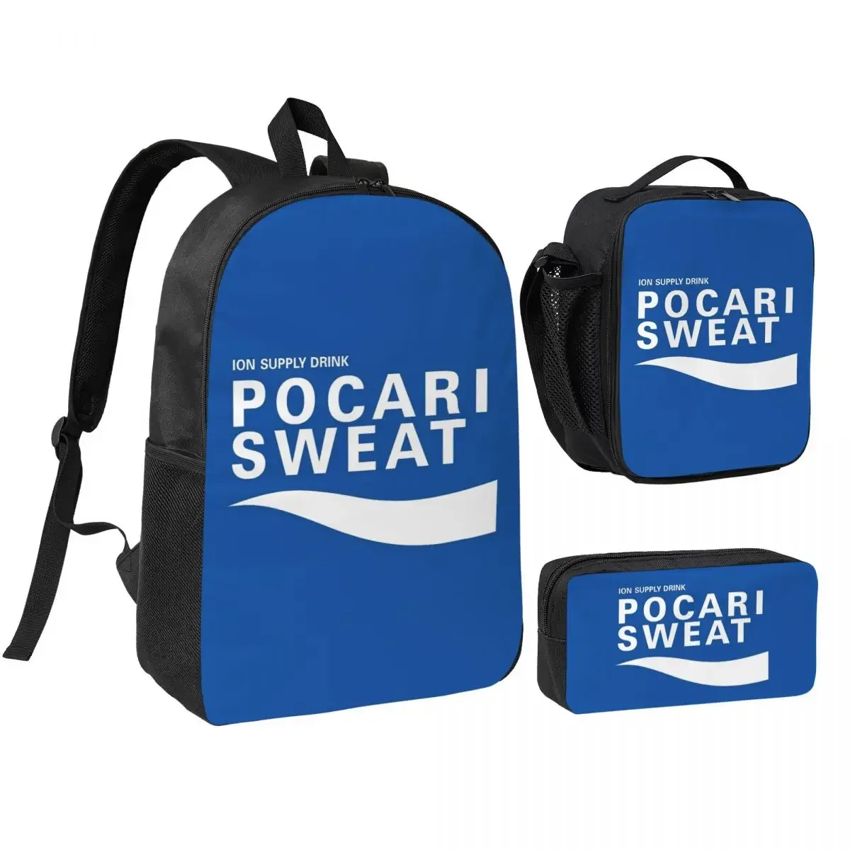 Just Some Pocari Sweat Merch Backpack Boys Girls BookBag School Bag Computer Shoulder Bags 3ps Insulated Lunch Bag Pencil Case