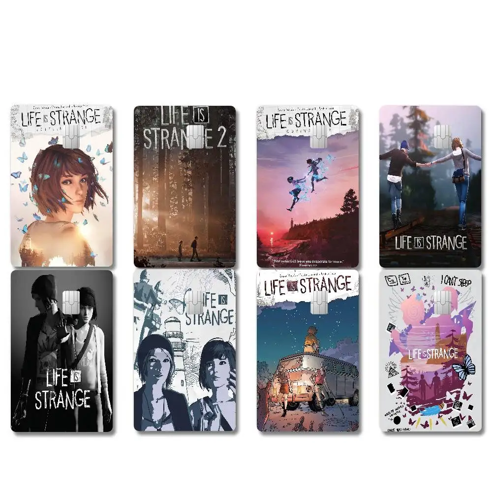 Game Life Is S-Strange 2 1 Set mit 4 Stück Anime Bank Credit Bus Pass Aufkleber Coole Dekoration Wasserdichte Aufkleber-Kollektion