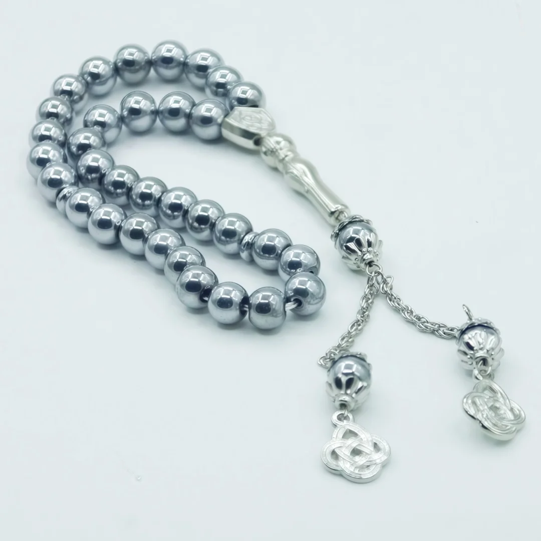 Islamic Prayer Beads 8mm 33 Beads Natural Stone Muslim Prayers Bead Daily Dhikr Tasbeeh Subha Tasbih Gift for Ramadan Hajj Umrah view 6