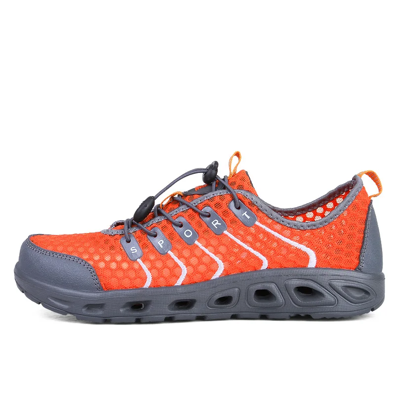 Summer Walking Shoes Unisex Casual Outdoor Mesh Sneakers Women Non-slip Running Sport Lace Up Trekking Footwear Men Hiking