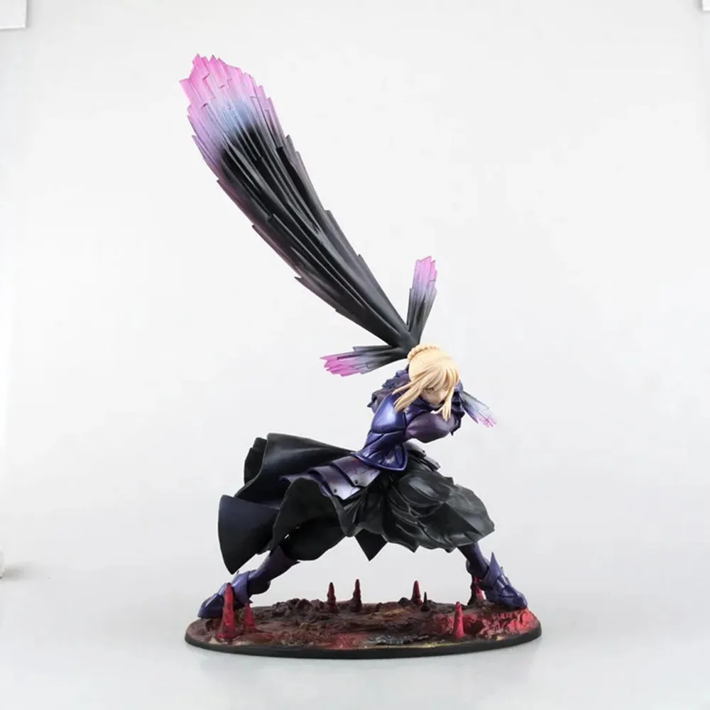 

18CM/7.09IN Fate/Stay Night Altria Pendragon Black Saber Hammer Anime Action Figure Model Multi-Jointed Toy Garage Kit Gifts