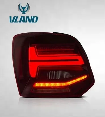 

Vland Car Accessories Manufacturing Led Rear light For MK5 Polo 2011-2017 Led Polo Tail Lamp with Sequential Indicator