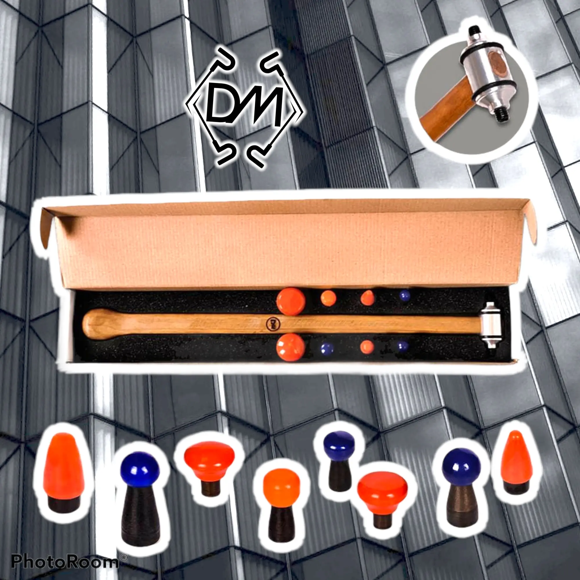 Dent mestre pdr ferramentas paintless dent repair tools multi foxiyonel martelo 8 diferentes dicas ajustáveis