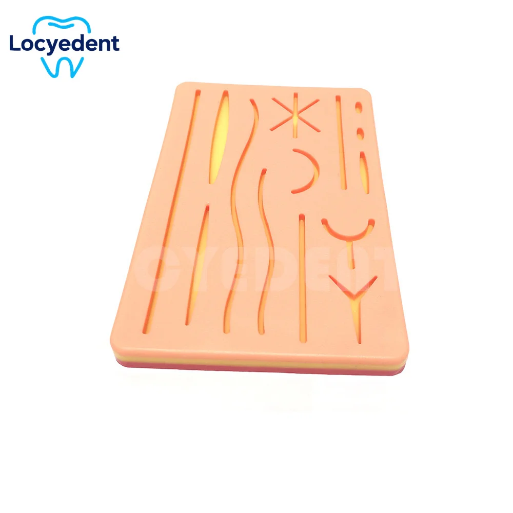 Silicone Skin Pad Suture Training Kit Surgical Wound for Surgeon Medical Practice Training Traumatic Suture Practice Skin Use