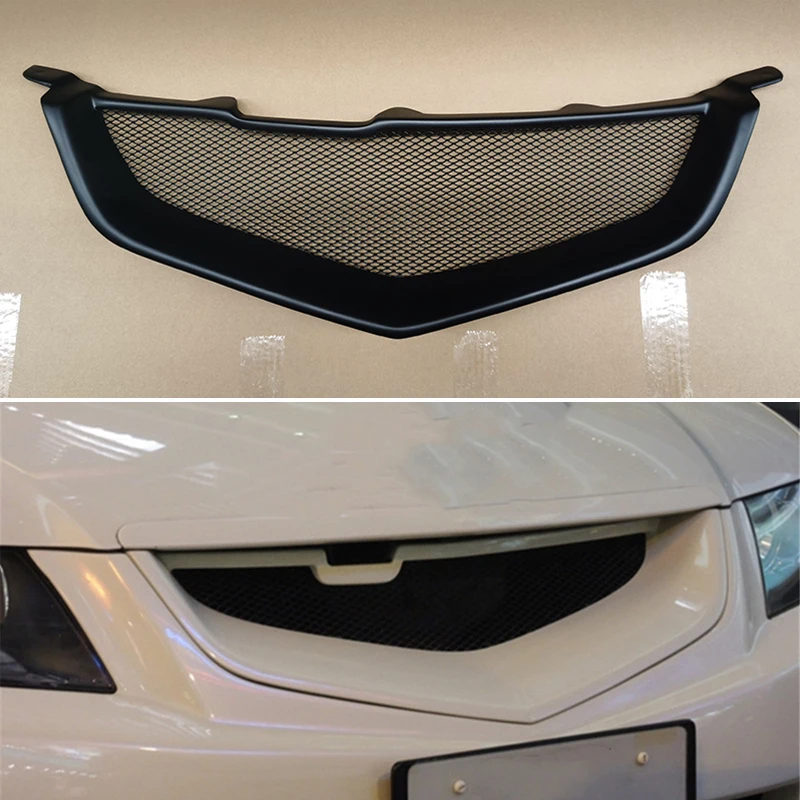 For Honda Accord CL7 Euro R Acura TSX 2003 2004 2005 Year Racing Grille Matte Black Grill Body Kit Accessories