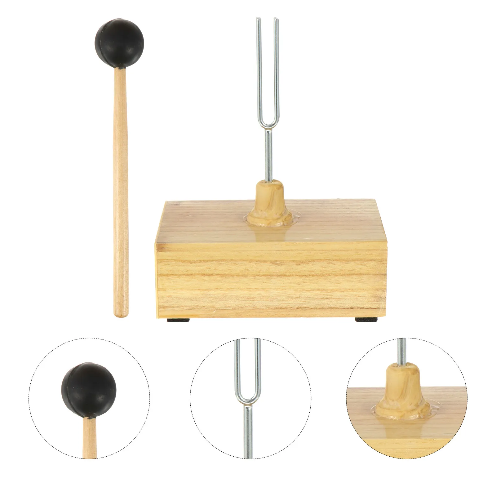 

Resonance Tuning 512Hz Wooden Speaker Sound Experiment Physics Teaching Prop Tuning Fork Mounted On Base Mallet School Acoustic