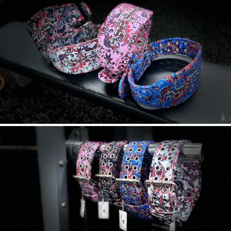Canvas Weightlifting Belt Ethnic Style Weight Lifting Belt Gym Fitness Workout Belt for Men Women Squat Deadlift Powerlifting