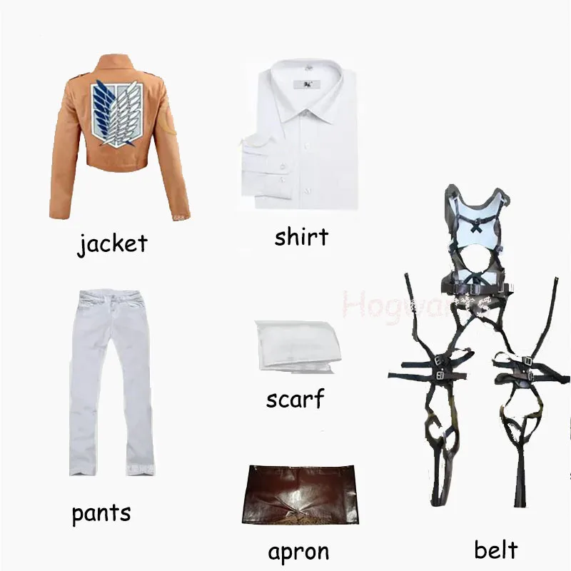 Disfraz de Levi Ackerman, peluca de Rivaille de Anime, traje de fiesta de Halloween, conjunto completo para hombres