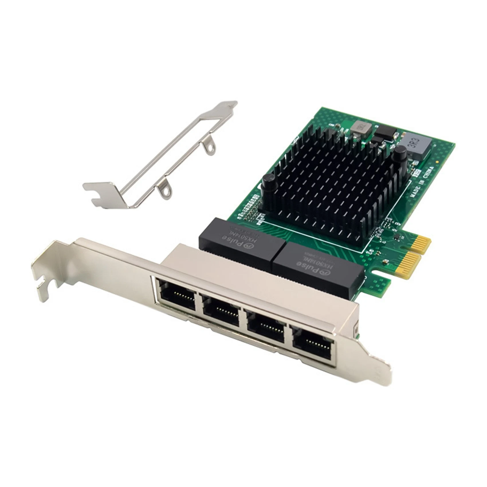 Adaptador de rede BCM5719 PCI-E X1 Placa de rede Gigabit de 4 portas Adaptador de servidor Ethernet Adaptador de placa de rede PCI-E