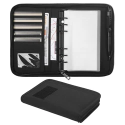 KOSIBATE A6 Tactical Notebook with Zippered Padfolio Ring Binder Loose-Leaf Paper Weatherproof Notepad