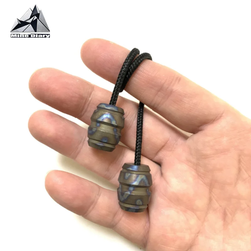 Baole Beads Titanium Alloy Fingertip Gyroscope EDC Stress Relief Toy Office Finger Skill Exercise Paracord Stress Worry Bead