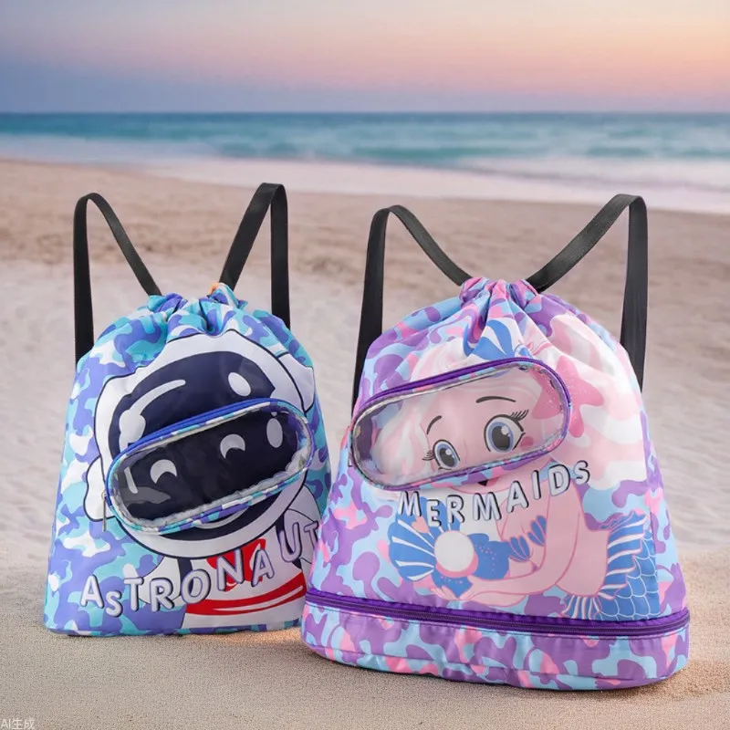 

Waterproof Storage Children's Swimming Bag Travel Fitness Sport Beach Bags Dry Wet Separation Large Capacity Hand Luggage Bag