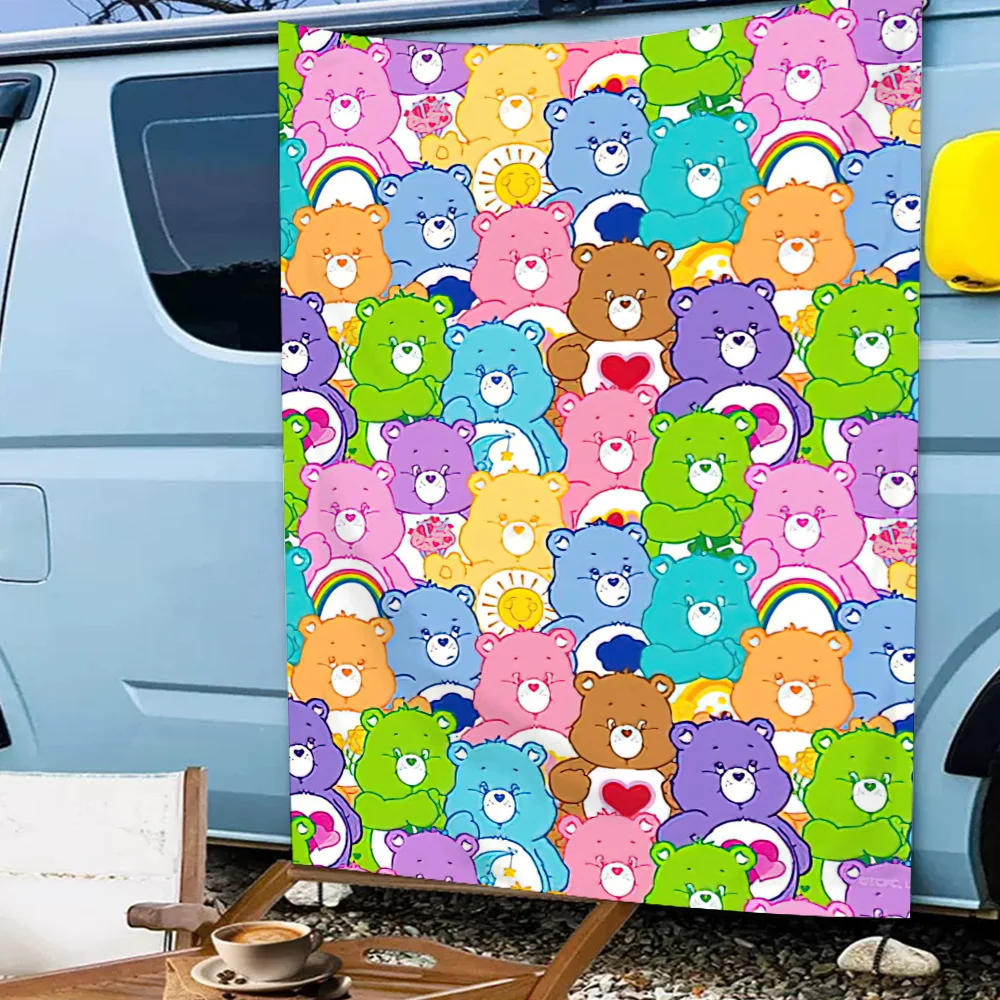 Cute Cartoon Care Bears flag For Living Room Home Dorm Decor Art Garage Bar Wall Club Live Decoration Banner