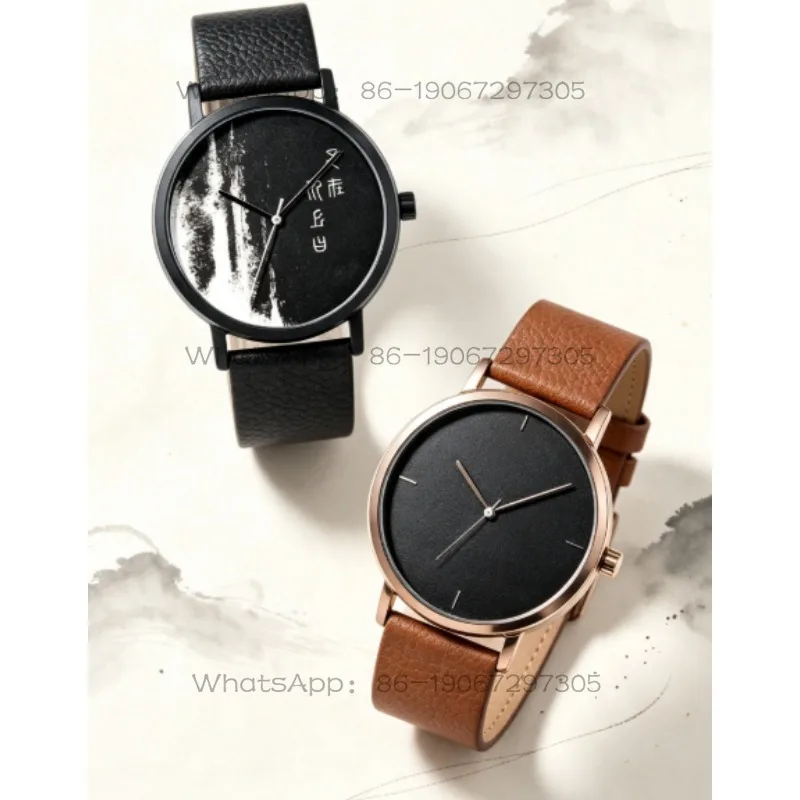 Original Guochao Design Creative Text Personalized Watches for Men and Women